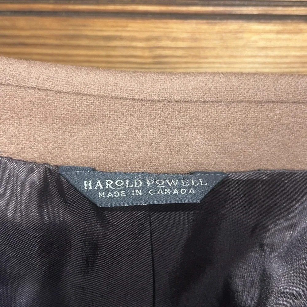 Harold Powell 100% Cashmere Blazer Sport Coat Mens Size 44T Brown Jacket